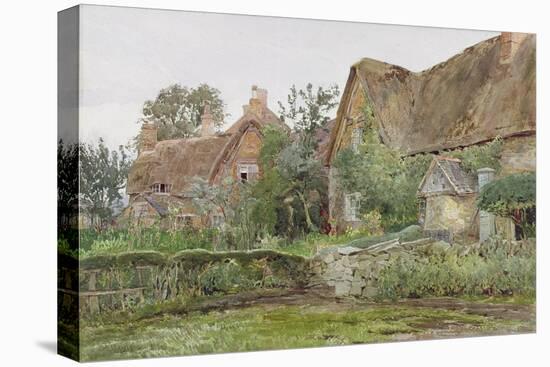 Thatched Cottages and Cottage Gardens, 1881 (W/C and Graphite on Paper)-John Fulleylove-Premier Image Canvas