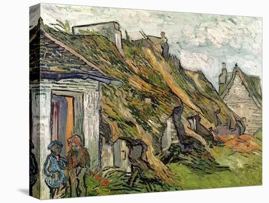 Thatched Cottages in Chaponval, Auvers-Sur-Oise, c.1890-Vincent van Gogh-Premier Image Canvas