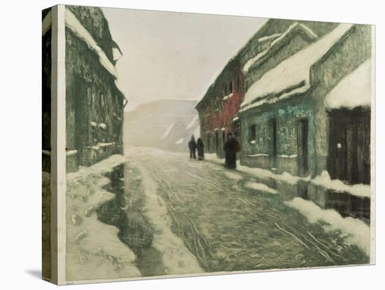 Thaw hand colored etching-Fritz Thaulow-Premier Image Canvas