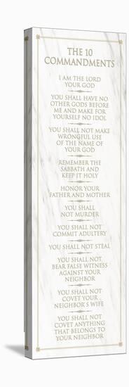 The 10 Commandments (white)-null-Stretched Canvas
