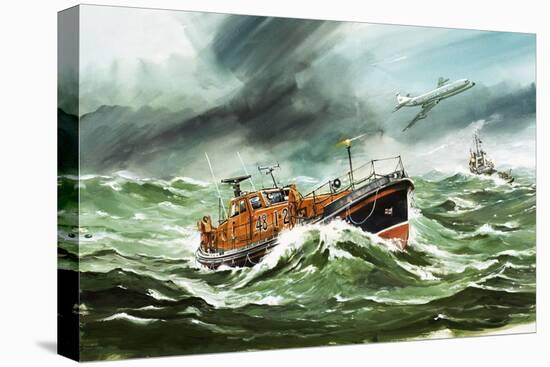 The 15 Metre Rnli Oakley Lifeoat on Its Way to a Ship in Difficulty-Wilf Hardy-Premier Image Canvas