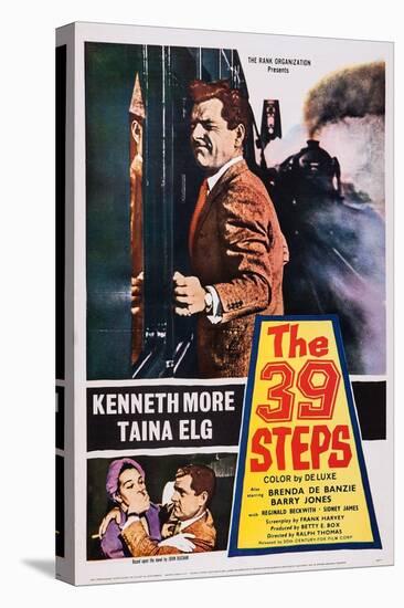 The 39 Steps, Kenneth More (Top), Bottom from Left: Taina Elg, Kenneth More, 1959-null-Stretched Canvas