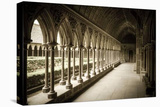 The abbey cloister, Mont Saint-Michel, Normandy, France-Russ Bishop-Premier Image Canvas