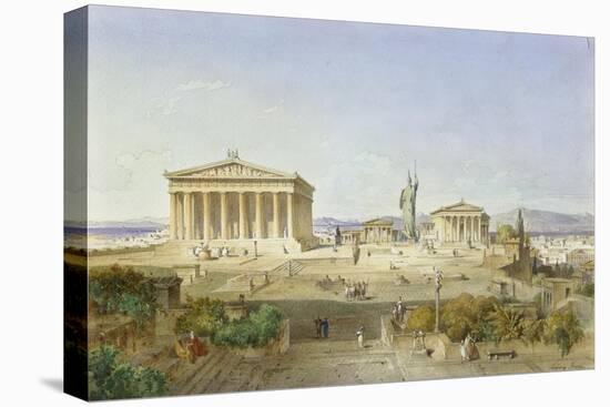 The Acropolis of Athens in the Time of Pericles 444 BC. 1851-Ludwig Lange-Premier Image Canvas
