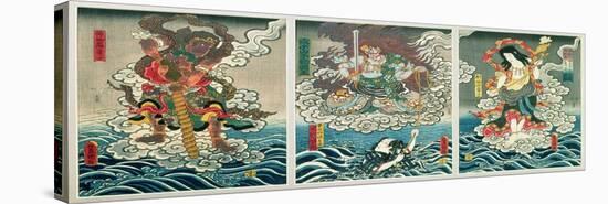 The Actor Ichikawa Ebizo V as the Deity Fudo Myoo Rescuing Ichikawa Danjuro VIII, c.1850-Utagawa Kunisada-Premier Image Canvas