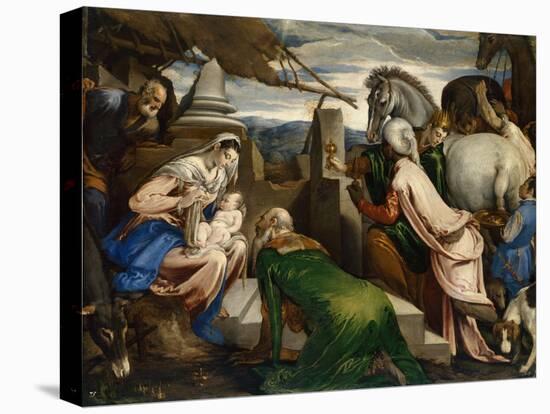 The Adoration of the Magi, Ca 1555-Jacopo Bassano-Premier Image Canvas