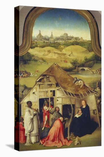 The Adoration of the Magi. (Center Panel of the Epiphany Altarpiece), about 1510-Hieronymus Bosch-Premier Image Canvas