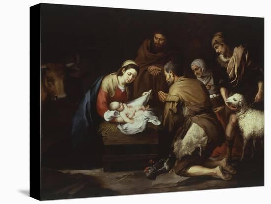 The Adoration of the Shepherds, 1645-50, 17X228Cm-Bartolome Esteban Murillo-Premier Image Canvas