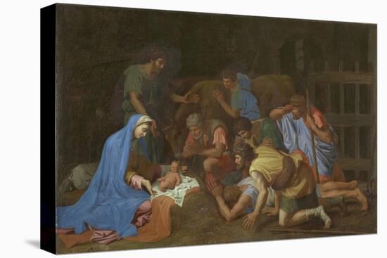 The Adoration of the Shepherds, c.1653-Nicolas Poussin-Premier Image Canvas