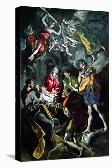 The Adoration of the Shepherds, from the Santo Domingo El Antiguo Altarpiece, circa 1603-14-El Greco-Premier Image Canvas