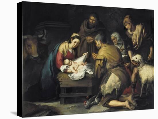 The Adoration of the Shepherds-Bartolome Esteban Murillo-Stretched Canvas