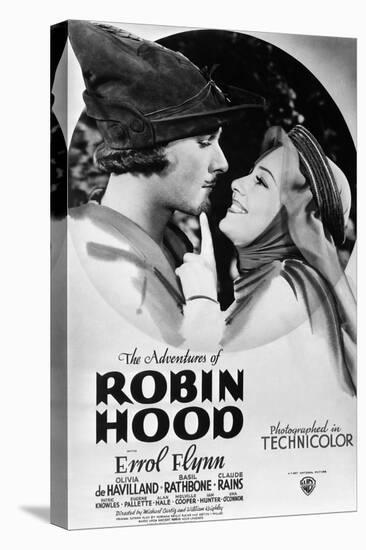 The Adventures of Robin Hood, from Left, Errol Flynn, Olivia De Havilland, 1938-null-Stretched Canvas