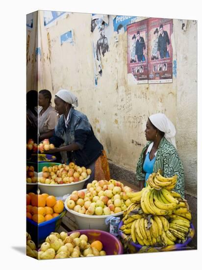 The African Market in the Old City of Praia on the Plateau, Praia, Santiago, Cape Verde Islands-R H Productions-Premier Image Canvas