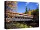 The Albany Covered Bridge Across a River, New England, USA-Roy Rainford-Premier Image Canvas