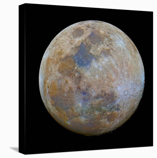 The Almost Full Moon in Color-Stocktrek Images-Premier Image Canvas