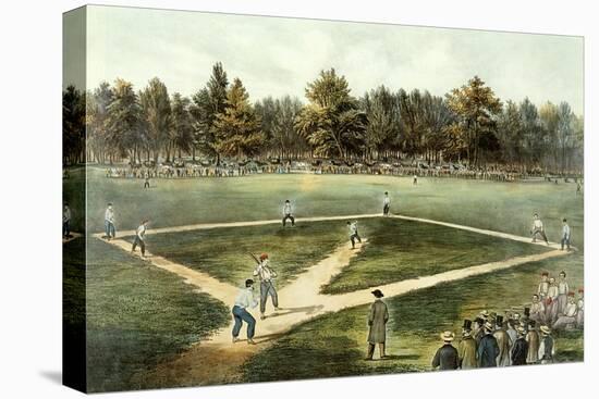 The American National Game of Baseball - Grand Match at Elysian Fields, Hoboken, Nj, 1866-Currier & Ives-Premier Image Canvas
