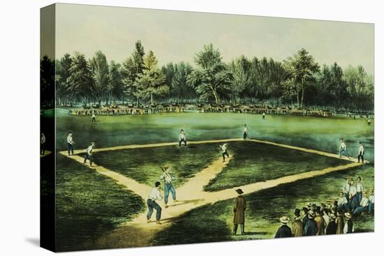 The American National Game of Baseball-Currier & Ives-Premier Image Canvas