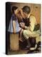 The American Way (or Soldier Feeding Girl)-Norman Rockwell-Premier Image Canvas