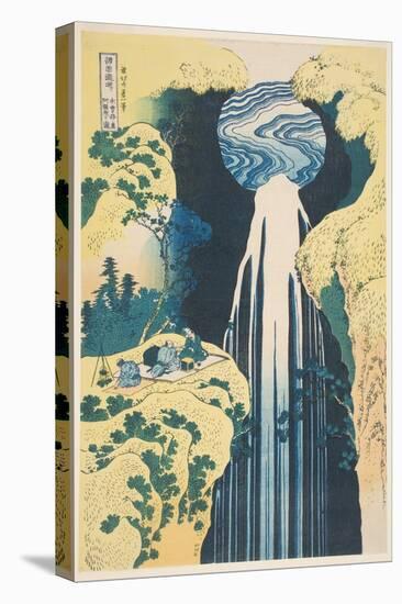 The Amida Waterfall in the Province of Kiso (Woodblock Print)-Katsushika Hokusai-Premier Image Canvas