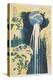 The Amida Waterfall in the Province of Kiso (Woodblock Print)-Katsushika Hokusai-Premier Image Canvas