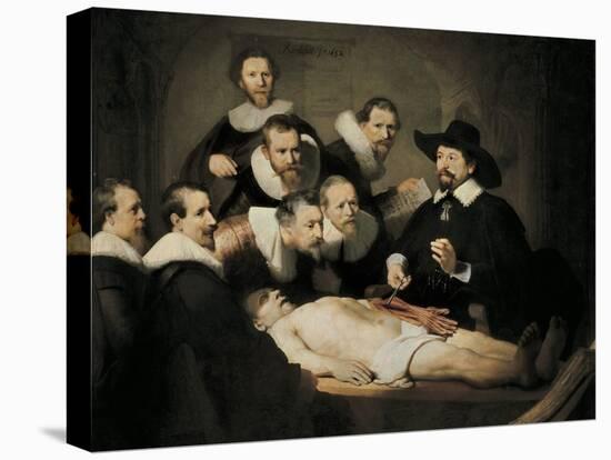 The Anatomy Lecture of Dr-Rembrandt van Rijn-Stretched Canvas