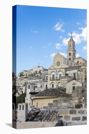 The ancient Matera Cathedral in the historical center called Sassi perched on rocks on top of hill,-Roberto Moiola-Premier Image Canvas