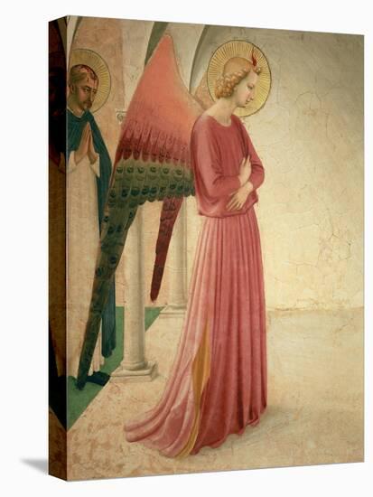 The Annunciation, Detail of the Angel Gabriel and St. Peter the Martyr, 1442-Fra Angelico-Premier Image Canvas
