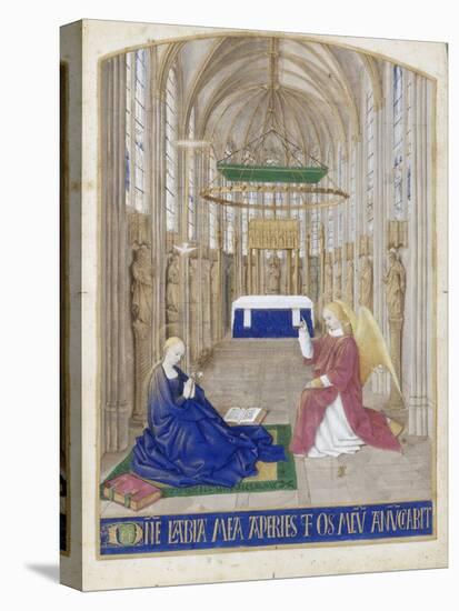 The Annunciation (Hours of Étienne Chevalie)-Jean Fouquet-Premier Image Canvas