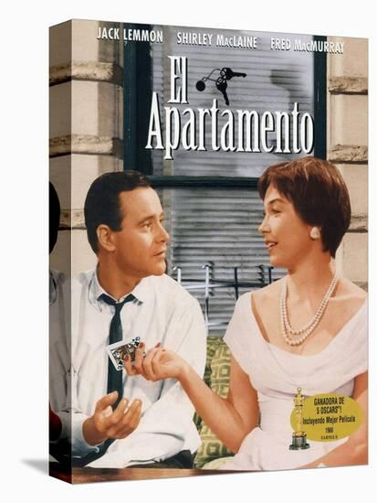 The Apartment, Spanish Movie Poster, 1960-null-Stretched Canvas