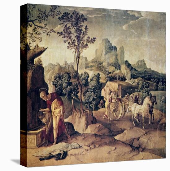 The Apostle Philip Baptizing the Eunuch, 16th Century-Jan van Scorel-Premier Image Canvas