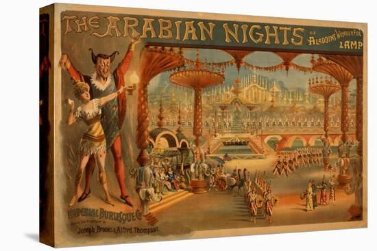 The Arabian Nights - Aladdin's Wonderful Lamp Poster-Lantern Press-Stretched Canvas