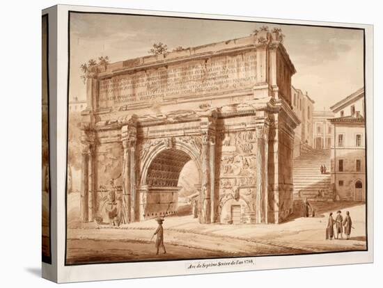 The Arch of Septimius Severus in the Year 1788, 1833-Agostino Tofanelli-Premier Image Canvas