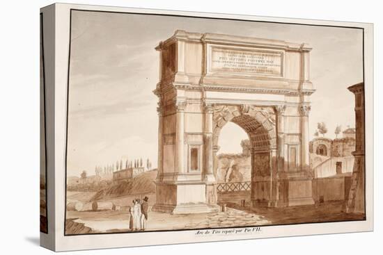 The Arch of Titus, Restored by Pius Vii, 1833-Agostino Tofanelli-Premier Image Canvas