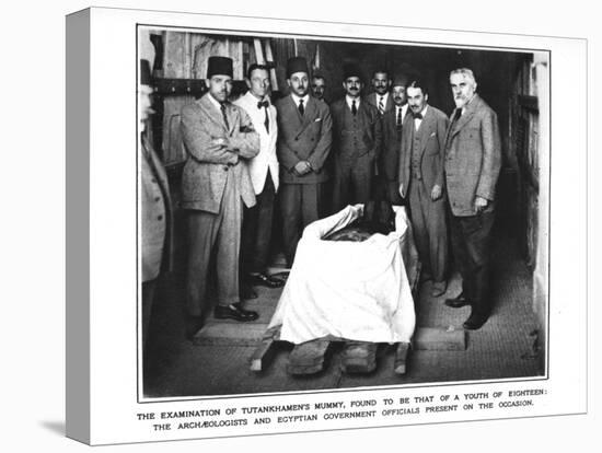 The Archaeologists and Egyptian Government Officials at the Examination of Tutankhamun's Mummy-null-Premier Image Canvas