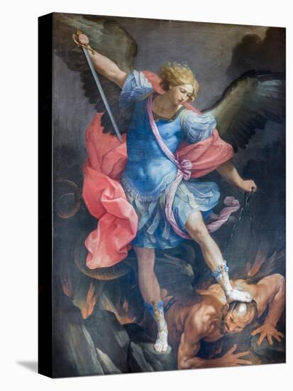 The Archangel Michael Defeating Satan, 1635, (Painting)-Guido Reni-Premier Image Canvas