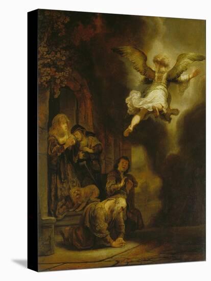The Archangel Raphael Taking Leave of the Tobit Family, 1637-Rembrandt van Rijn-Premier Image Canvas