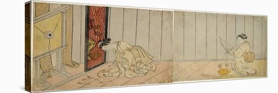 The Archery Gallery, 1765 (Colour Woodblock Print)-Suzuki Harunobu-Premier Image Canvas