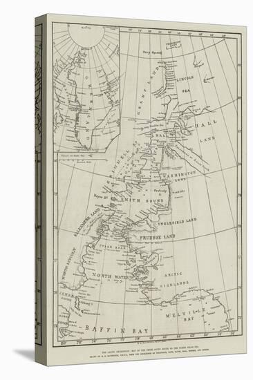 The Arctic Expedition, Map of the Smith Sound Route to the North Polar Sea-null-Premier Image Canvas