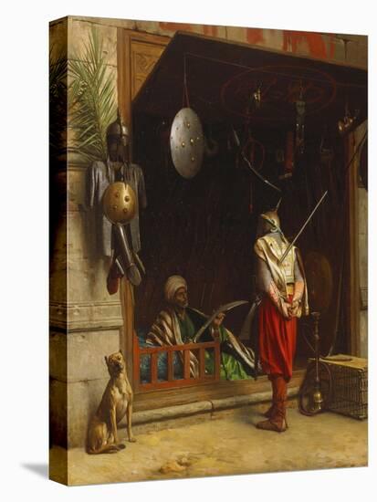 The Arms Market at Cairo; Un Marchand D'Armes Au Caire-Jean Leon Gerome-Premier Image Canvas