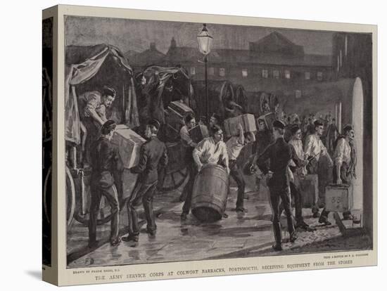 The Army Service Corps at Colwort Barracks, Portsmouth, Receiving Equipment from the Stores-Frank Dadd-Premier Image Canvas