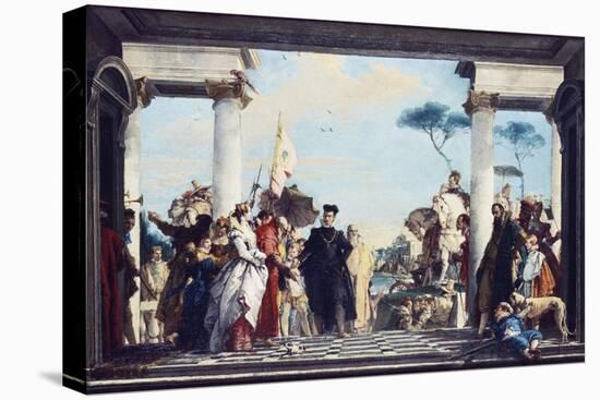 The Arrival of Henri III at the Villa Contarini, before 1750-Giovanni Battista Tiepolo-Premier Image Canvas