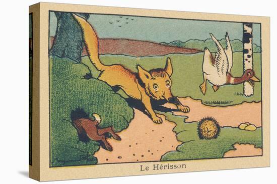 The Arrival of the Fox Causes Panic among Hedgehogs, Ducks, and Rabbits.” the Hedgehog” ,1936 (Illu-Benjamin Rabier-Premier Image Canvas