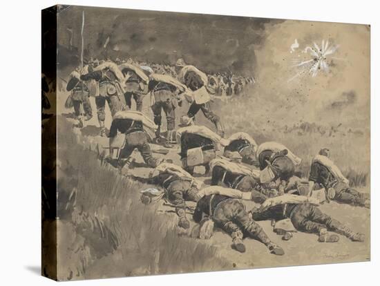 The Artful Dodgers (Shrapnel Coming Down the Road)-Frederic Remington-Premier Image Canvas