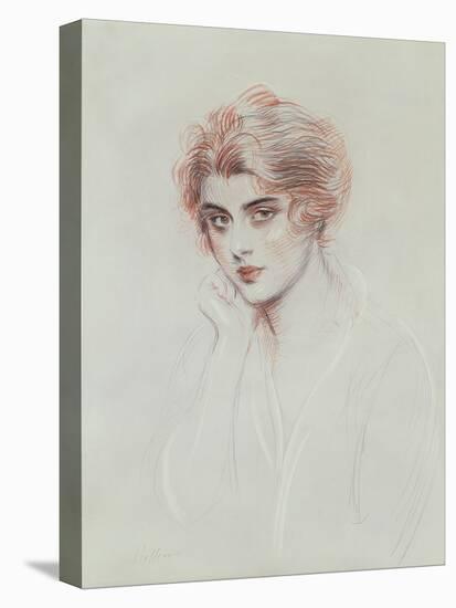 The Artist's Daughter (Coloured Pencil on Paper)-Paul Cesar Helleu-Premier Image Canvas