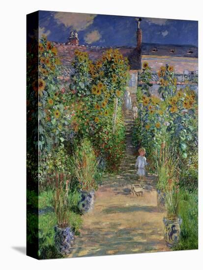 The Artist's Garden at Vetheuil, 1880-Claude Monet-Premier Image Canvas