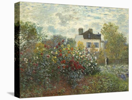 The Artist's Garden in Argenteuil (A Corner of the Garden with Dahlias), 1873-Claude Monet-Premier Image Canvas