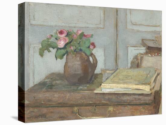 The Artist's Paint Box and Moss Roses, by Edouard Vuillard, 1898, French painting,-Edouard Vuillard-Stretched Canvas