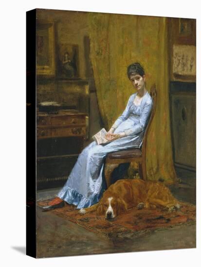 The Artist's Wife and His Setter Dog-Thomas Cowperthwait Eakins-Premier Image Canvas