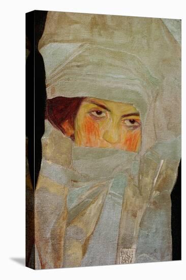 The Artists sister Melanie with Silver-Colored Scarves, 1908-Egon Schiele-Premier Image Canvas