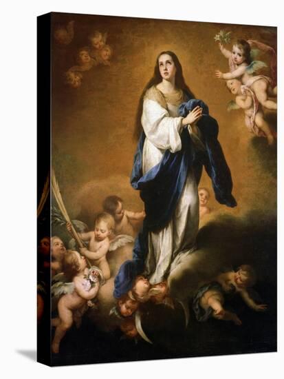 The Assumption of the Blessed Virgin Mary, Between 1645 and 1655-Bartolomé Esteban Murillo-Premier Image Canvas